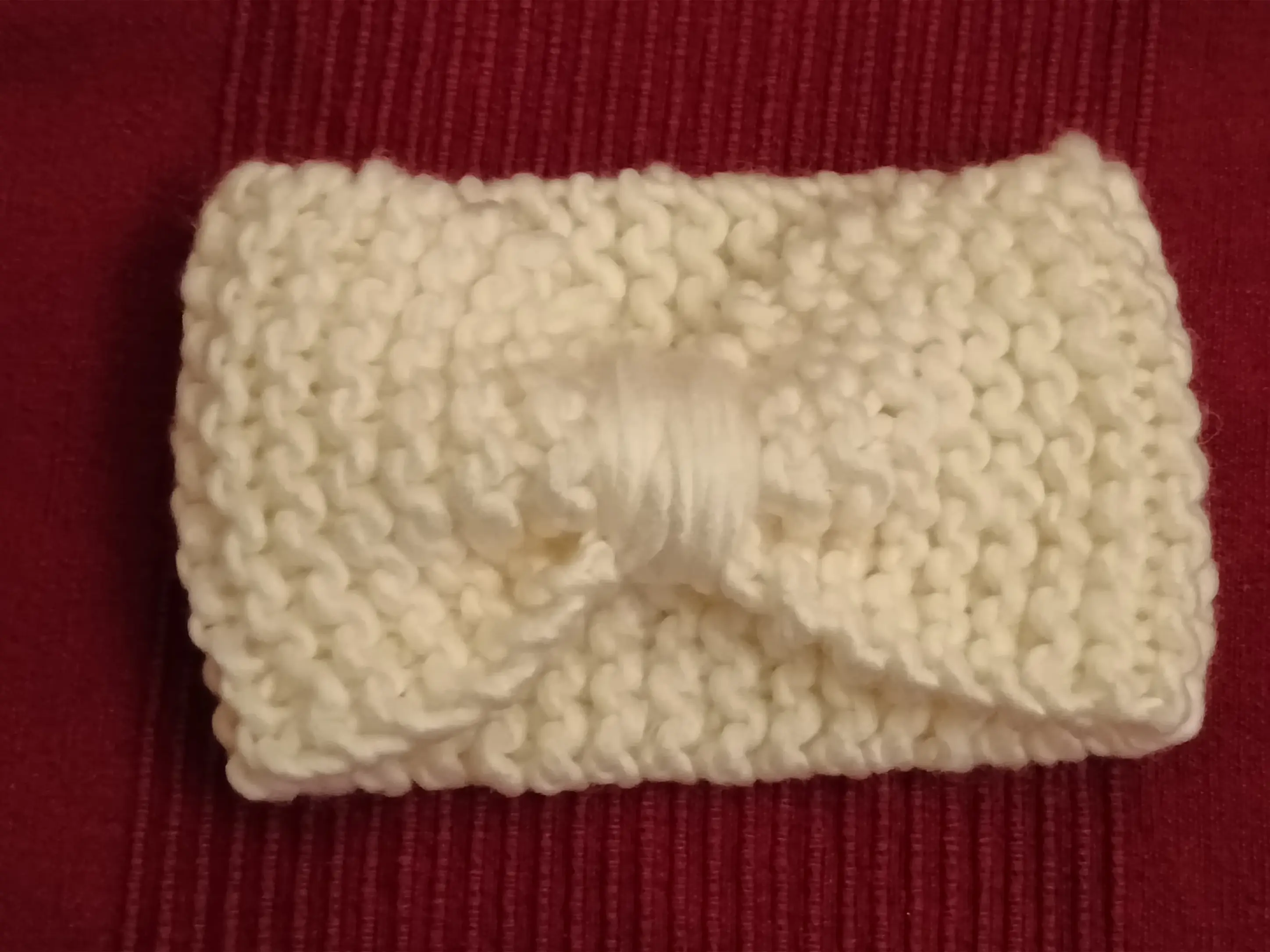headband blanc mousse