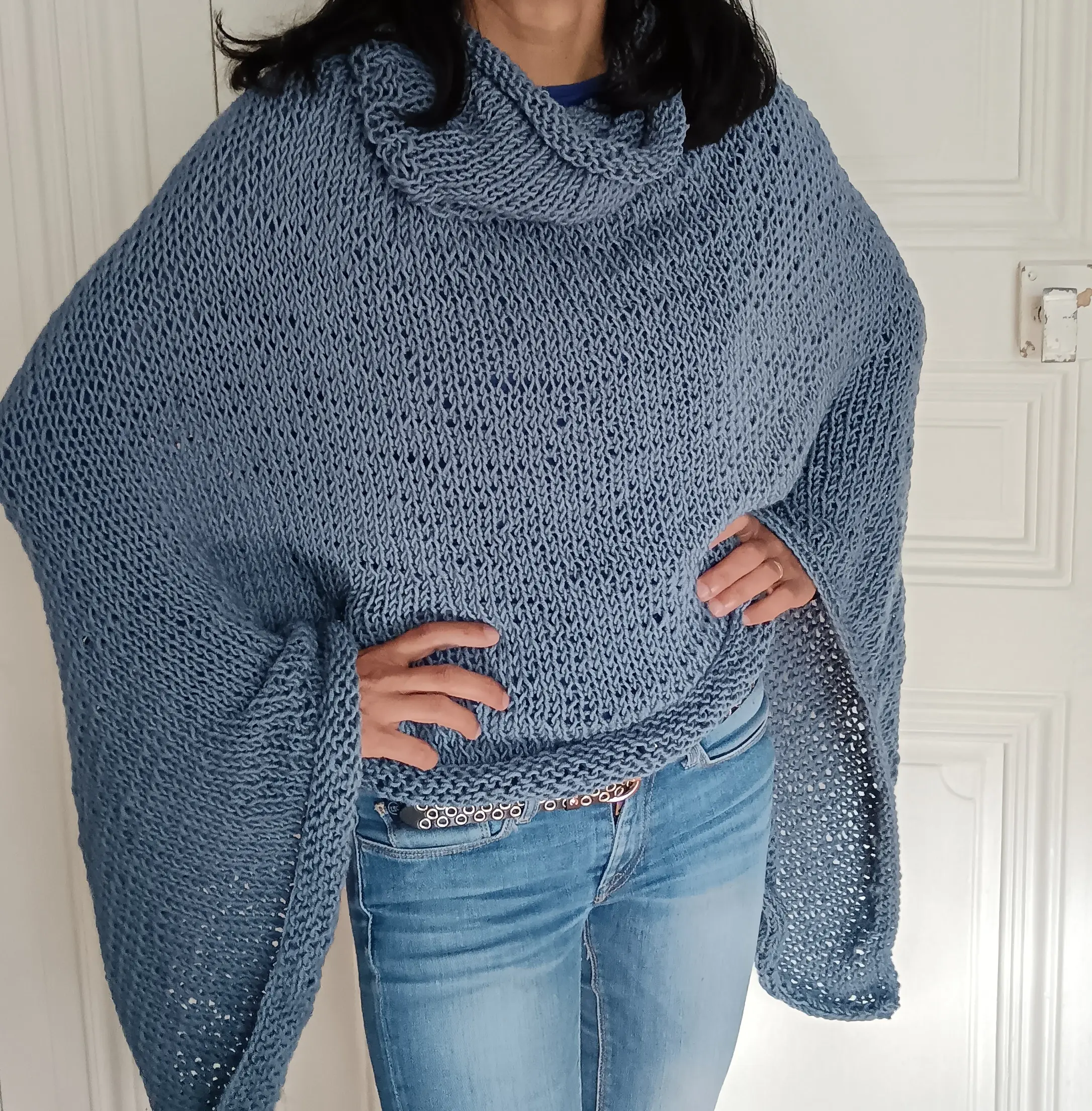 poncho bleu 3